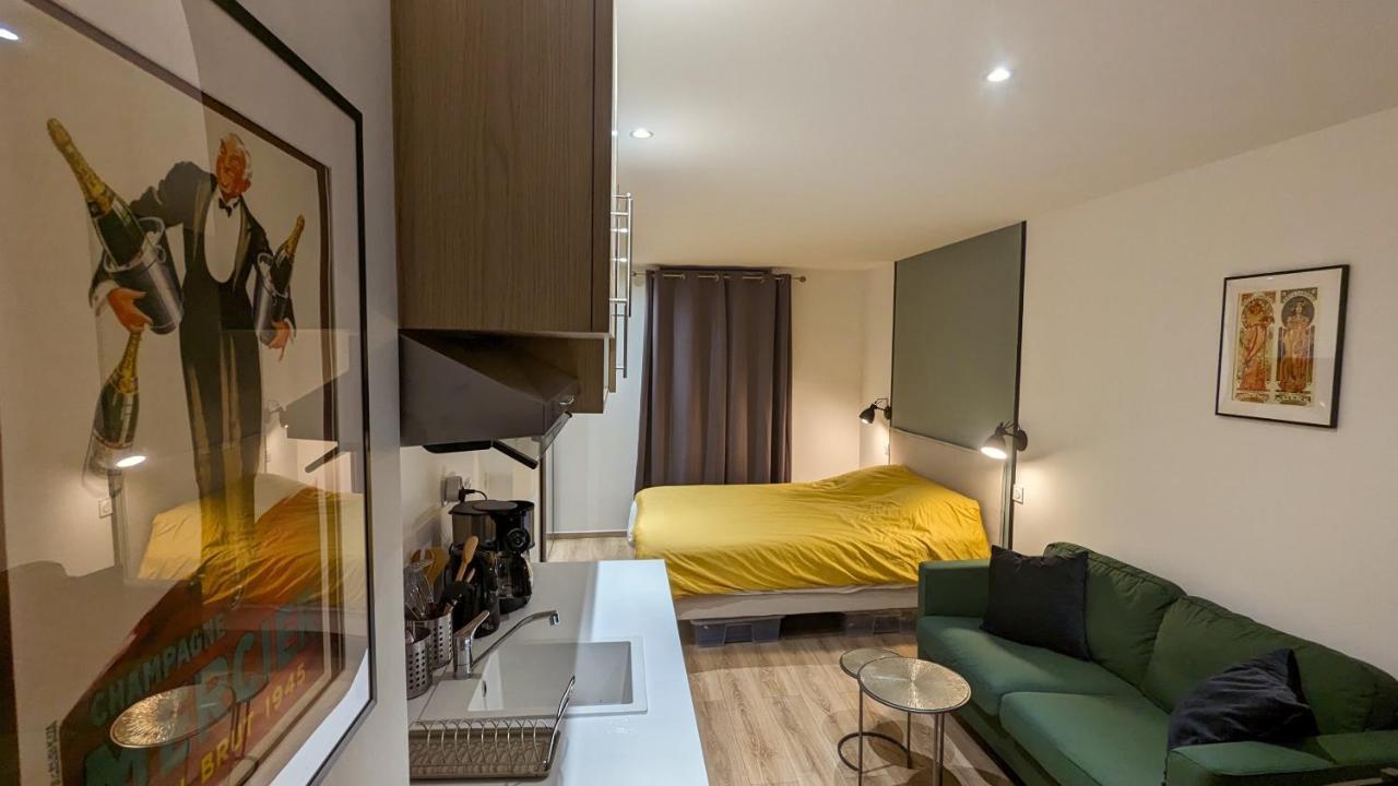 Le Petit Meslier, 15 Min Cathedrale - Old Town Apartment Reims Bagian luar foto